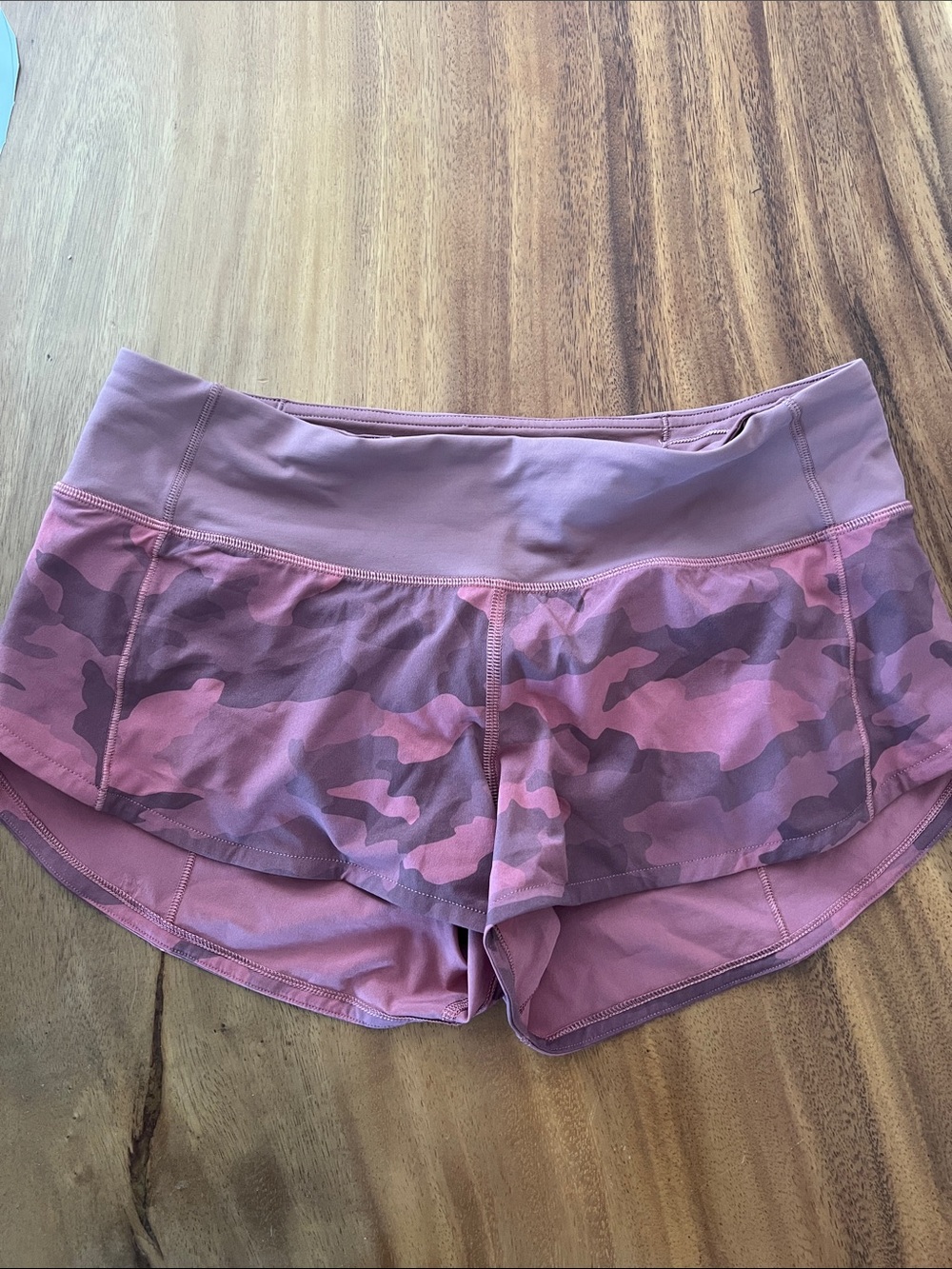 lululemon athletica Mauve Camo Athletic Shorts